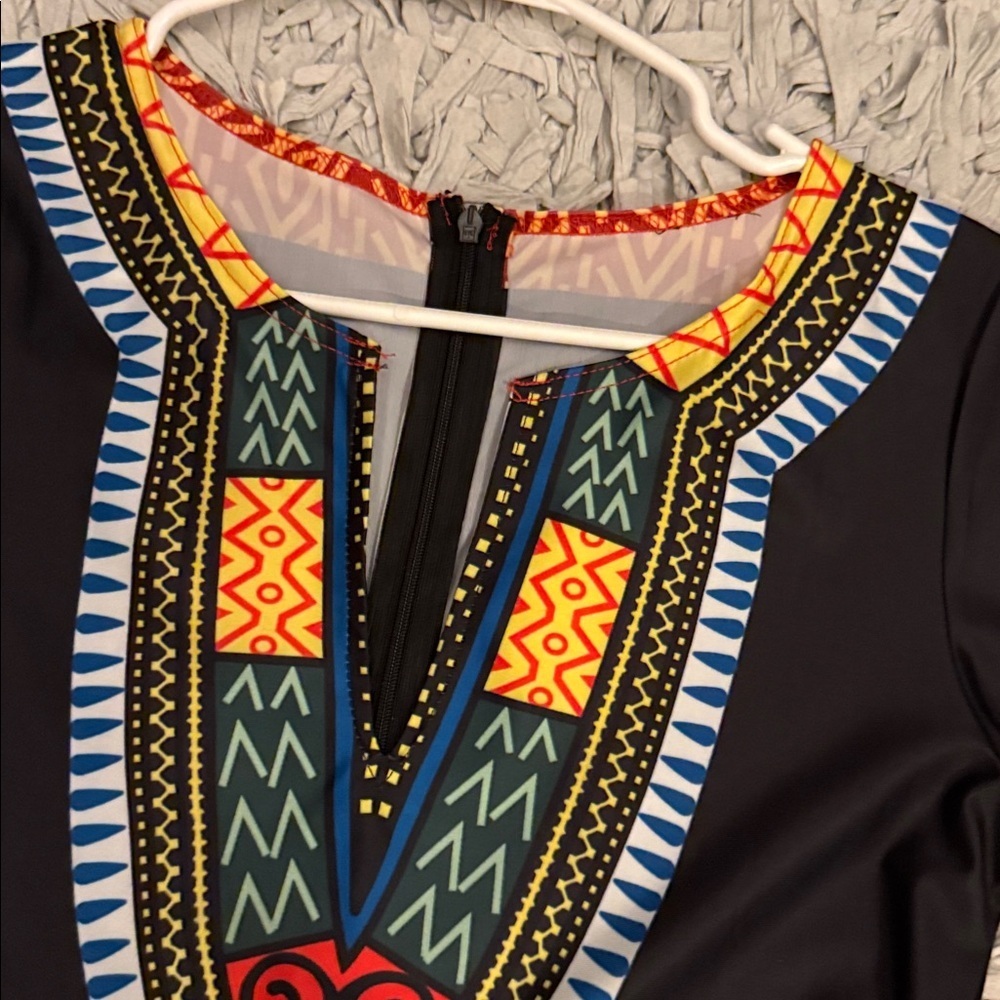 Colorful Patterned Women's Dress - Picture 2 of 6
